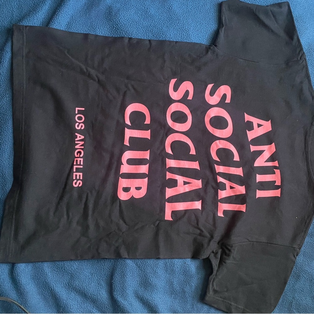 Black anti social shirt size medium